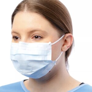 Cardinal Health AT71021M Procedure Masks with Earloops, ASTM Level 1, Blue, 50 Masks per Box