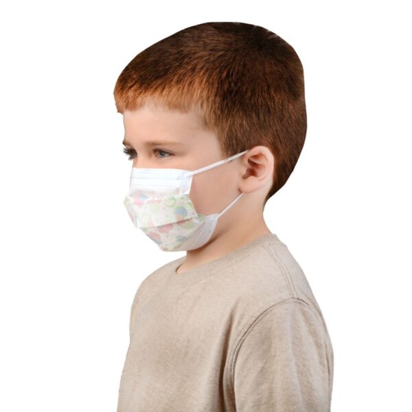 Cardinal Health Insta-Gard® Procedure Mask for Kids - Dancing Bandages Design, Earloops, Nonwoven/Cellulose Material - Image 2