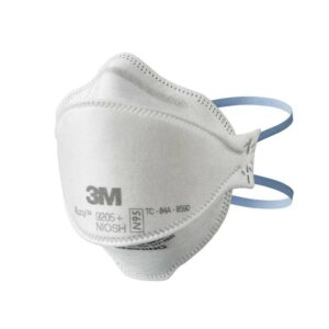 3M Aura Particulate Respirator N95 Mask, Flat Fold, NonSterile, White, Model 9205+