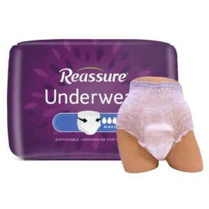 Reassure® Maximum Medium Heavy Absorbent Women's Underwear, Cloth-Like Backing, Tear-Away Seams