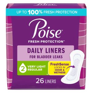 Poise Fresh Protection Light Absorbency Bladder Control Pads - 7.5 Inch, 26 Pack