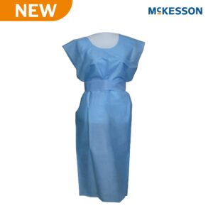 McKesson SMS Fluid Resistant Patient Exam Gown - One Size Fits Most