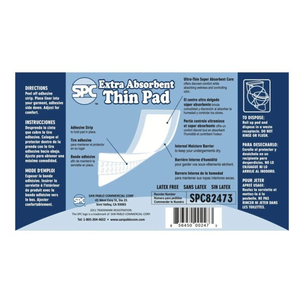 SPC 12-Inch Incontinence Liner for Adults – Moderate Absorbency, Unisex, Disposable - Image 3