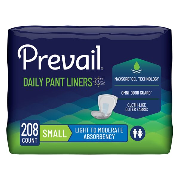Prevail Daily Pant Liners Small - Moderate Absorbency, 12.5 Inch Length, McK Item 677283 - Image 3