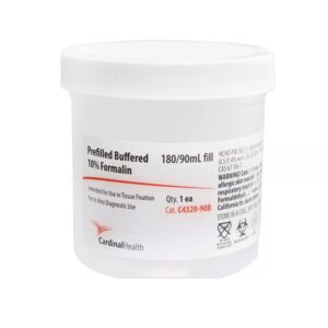 SP® Prefilled Formalin Container 90 mL Fill in 180 mL, Screw Cap, Translucent with White Cap