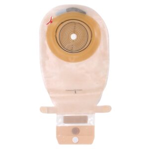 Assura® EasiClose™ Wide Outlet Ostomy Pouch, 11.5 Inches, 530 mL Capacity, Pre-Cut for 30mm Stoma