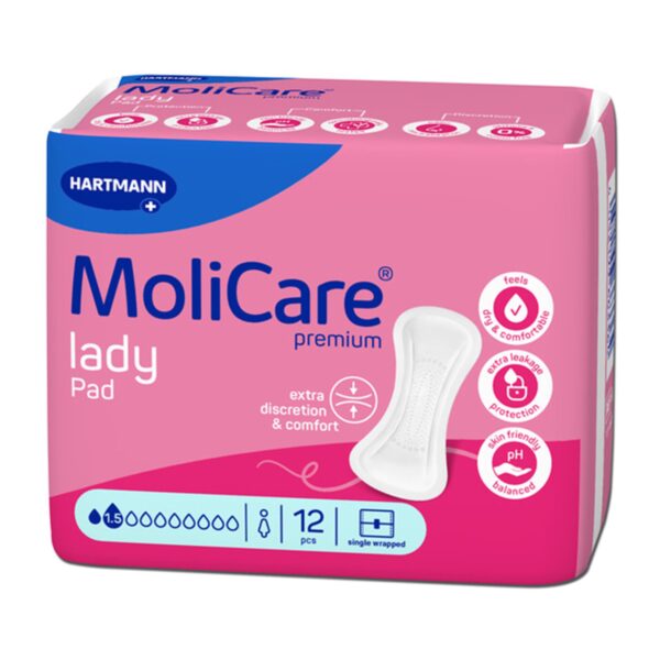 MoliCare® Premium Lady Light Absorbency Bladder Control Pads - Part No. 168036 - Image 3