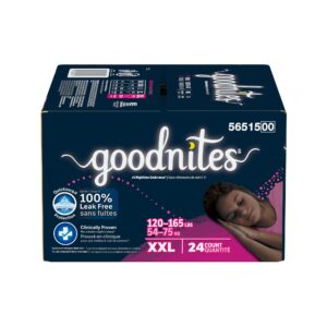GoodNites Youth Girl Size 7 Heavy Absorbency Overnight Underwear - 2X-Large, 8 Per Pack