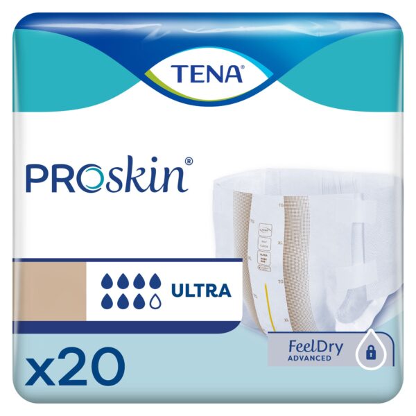 TENA® ProSkin™ Ultra Adult Incontinence Briefs Medium, Heavy Absorbency, Gray, Refastenable Tabs - Image 2