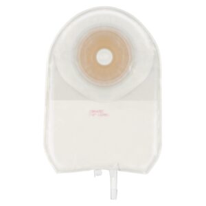 ActiveLife® One-Piece Transparent Urostomy Pouch with Convex Pre-Cut Barrier - 1-1/2 Inch Stoma Size, 9 Inch Length, Drainable System