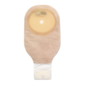 Premier™ One-Piece Beige Colostomy Pouch with Filter, 12 Inch Length, Pre-Cut for 40mm Stoma