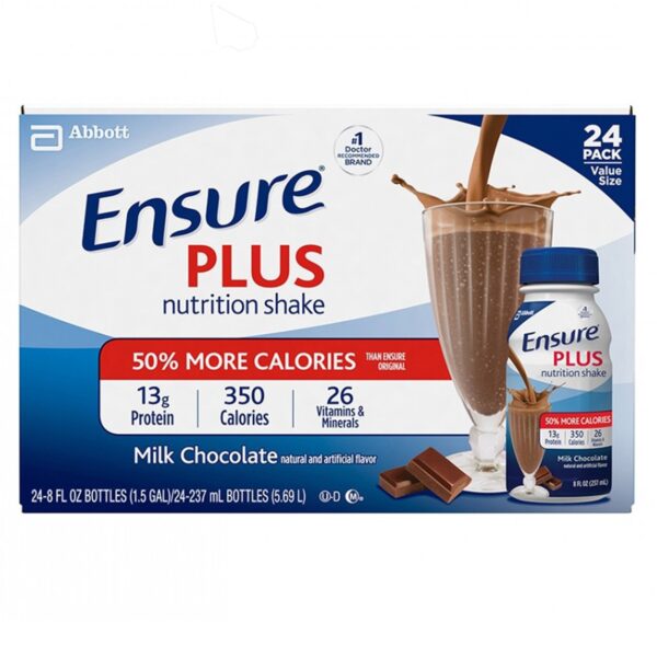 Ensure Plus Therapeutic Nutrition, Creamy Milk Chocolate - 8 oz Bottle (24/Case) by Ensure - Image 2