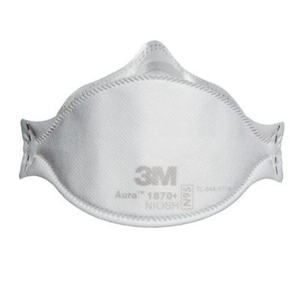 3M™ Aura™ Particulate Respirator and Surgical Mask, N95, Flat Fold, White, Model 1870+ BULK - Image 3