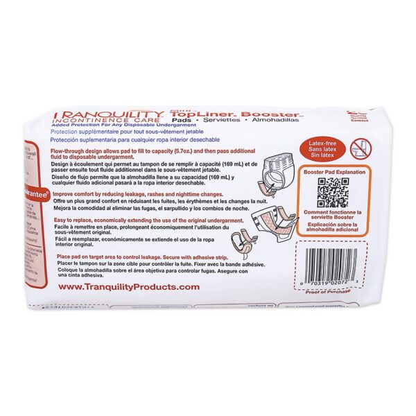 Tranquility TopLiner Mini Incontinence Booster Pad - 2.75 x 10.5 inches, Heavy Absorbency, Cloth-like Backsheet - Image 2