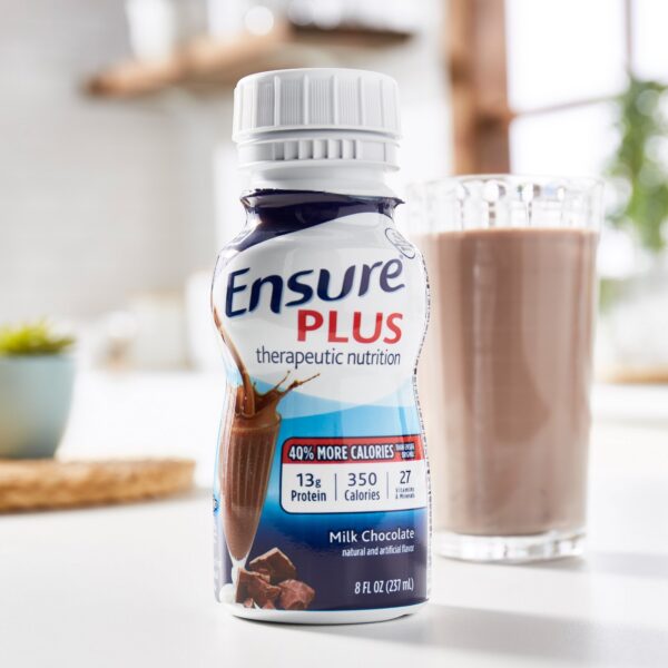 Ensure Plus Therapeutic Nutrition, Creamy Milk Chocolate - 8 oz Bottle (24/Case) by Ensure - Image 7
