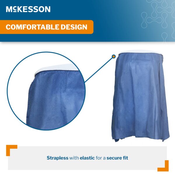 McKesson Strapless Exam Gown, One Size Fits Most, Blue - Image 2