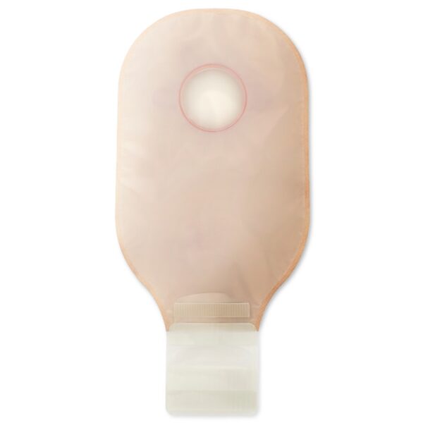 New Image™ Transparent Colostomy Pouch with Red Match - 12 Inch Length, Pre-Cut for 57 mm Stomas, Drainable, Two-Piece System - Image 3
