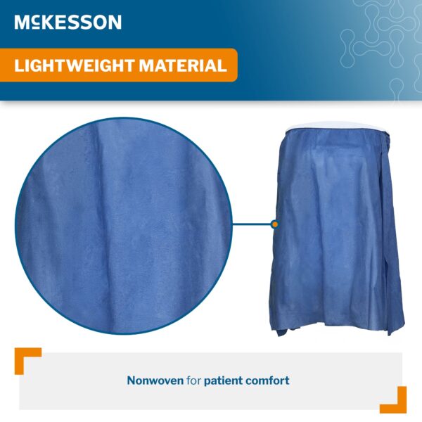 McKesson Strapless Exam Gown, One Size Fits Most, Blue - Image 3