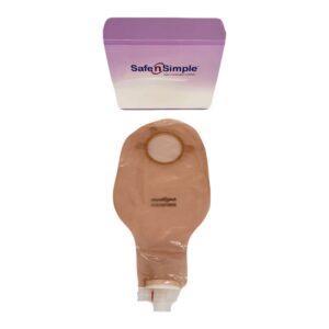 Safe n Simple Urostomy Two-Piece Pouch with 9-Inch Length and 57mm Flange, Non-Barrier, Drainable, Opaque (80 Count)