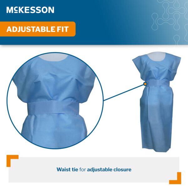 McKesson SMS Fluid Resistant Patient Exam Gown - One Size Fits Most - Image 3