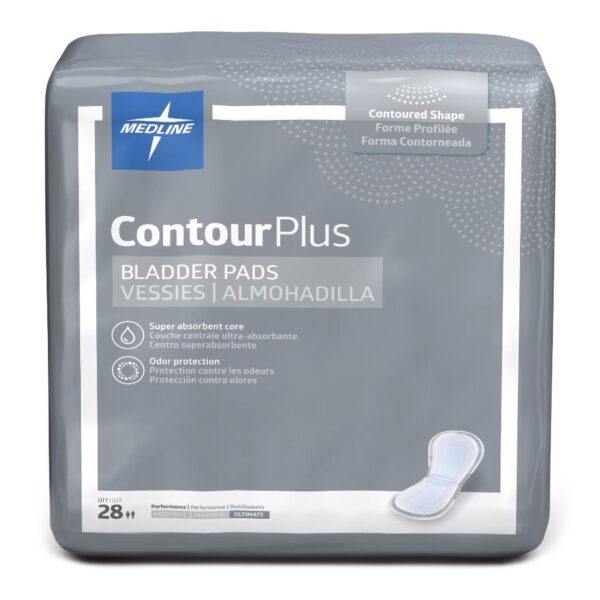 Contour Plus Ultimate Incontinence Capri Plus 8x17 Inch Bladder Control Pad, Heavy Absorbency, Unisex - Image 2