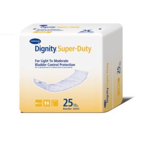 Dignity Super-Duty Incontinence Liner – Moderate Absorbency, Unisex, 4 x 12 Inch, 25-Pack