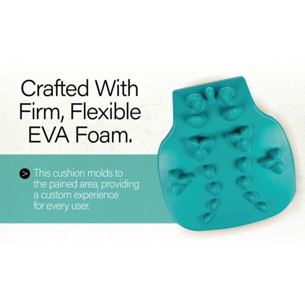 Kanjo Acupressure Upper Back Pain Relief Cushion - Teal Foam Therapeutic Cushion for Stress, Neck, Shoulder, and Chest Relaxation - Image 7