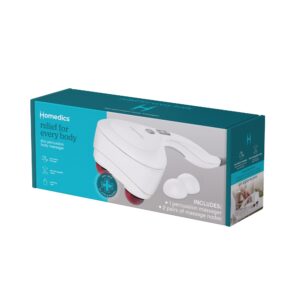 Homedics® Duo Percussion Body Massager with Heat - Handheld Relief for Full-Body Muscle Relaxation