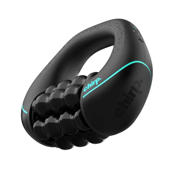 Chirp RPM Mini Hand-Held Percussion and Rolling Massager with PowerTread™ Technology - Black / Mint - Image 2