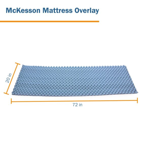 McKesson Decubitus Mattress Overlay 20 x 72 x 2 Inches for Pressure Redistribution - Image 6