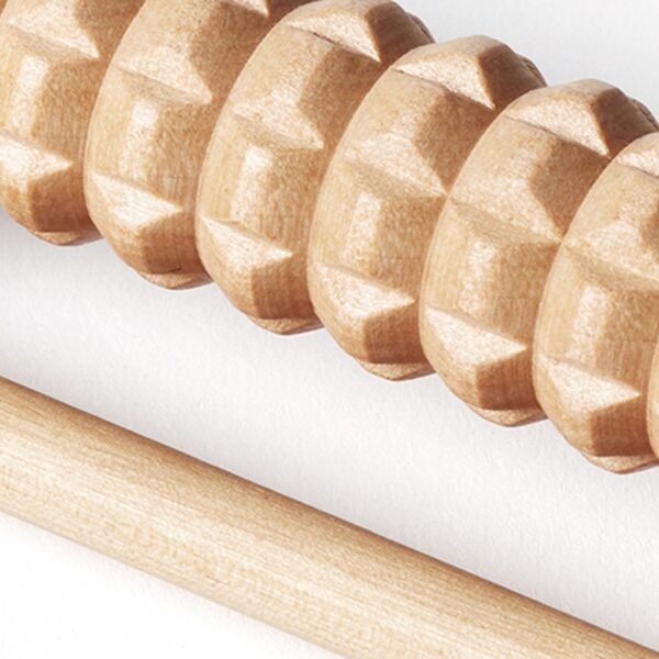 Kanjo KANROLLW Acupressure Foot Pain Relief Roller - Wooden Single-Roller Massager for Self-Help Therapy - Image 2