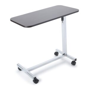 McKesson Overbed Table with H-Base and Spring-Assisted Height Adjustment