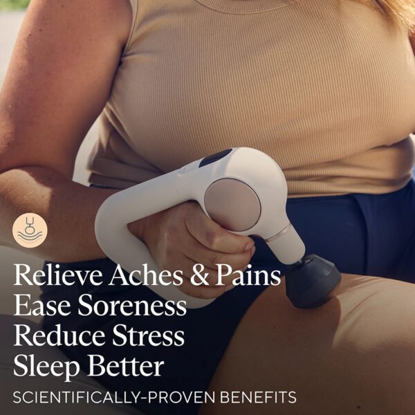 Theragun Sense Hand-Held Massager with Calming Breathwork Routines - White - Image 4