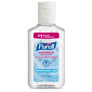 Purell Advanced Hand Sanitizer Gel 1 oz. Bottle – 70% Ethyl Alcohol, Fruit Scent, 250 Count