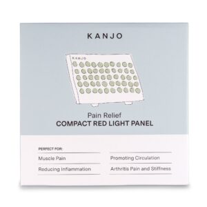 Kanjo Compact Red Light Therapy Panel - Portable 2x9x9 Inches for Pain Relief & Inflammation Reduction