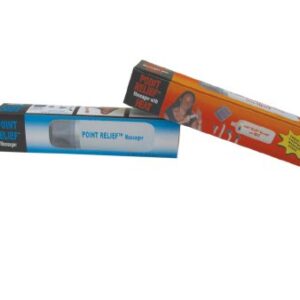 Point-Relief Mini Hand-Held Massager with Four Attachments - Battery Operated, Compact & Portable