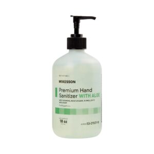 McKesson Premium Hand Sanitizer with Aloe, 18 oz Gel Pump Bottle