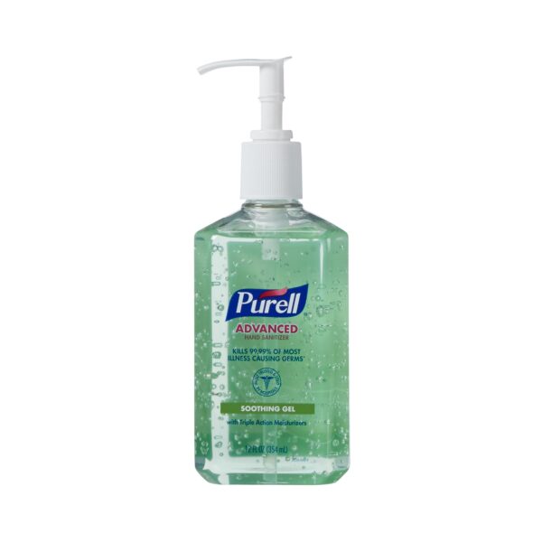Purell Advanced Hand Sanitizer with Aloe, 12 oz. Gel Pump Bottle - Image 2