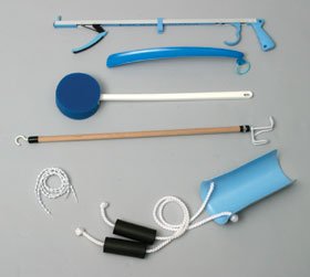 AliMed® ADL Hip and Knee Recovery Kit with Reacher, Shoehorn, Dressing Stick, and Bath Sponge
