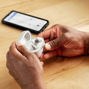 Lexie B2 Plus Powered by Bose OTC Hearing Aids with Wireless Charging and Bluetooth Compatibility