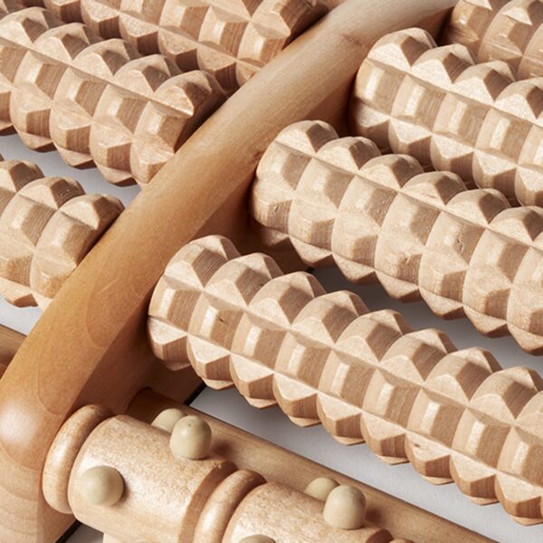 Kanjo Acupressure Foot Pain Relief Multi-Roller - Wooden Massage Tool for Heel and Arch Tension - Image 3