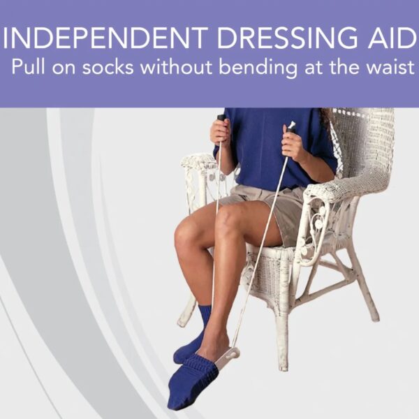 SammonsPreston® Sock and Stocking Aid with Built-Up Wide Handle - Easy Donning Assistance - Image 2