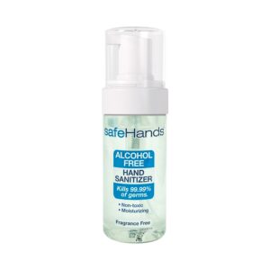 safeHands® Alcohol-Free Hand Sanitizer Foam 1.75 oz. Bottle - Kills 99.99% of Germs, Unscented, Nonirritating