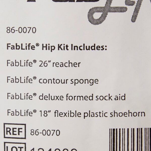FabLife™ Standard Hip Assistance Kit with 26-Inch Reacher, 18-Inch Shoe Horn, Sock Aid, and Bath Sponge - Image 5