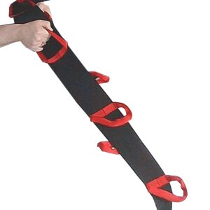 SafetySure® Bed Pull-Up Assist Device – Cotton Webbing, Black and Red, 64 Inch Length
