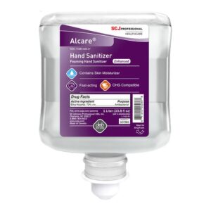 Alcare® Enhanced Hand Sanitizer Foam Refill 1L - Unscented, 72% Alcohol, Pack of 6