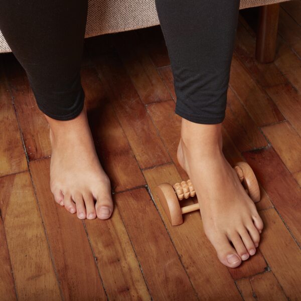 Kanjo KANROLLW Acupressure Foot Pain Relief Roller - Wooden Single-Roller Massager for Self-Help Therapy - Image 3