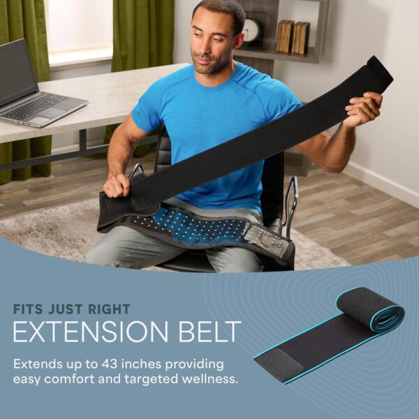 AllevaRed Pro Light Therapy Belt with Near-Infrared and Vibration – Black, 6-7/8 x 49-5/8 Inches - Image 10