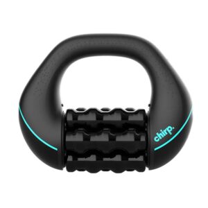 Chirp RPM Mini Hand-Held Percussion and Rolling Massager with PowerTread™ Technology - Black / Mint