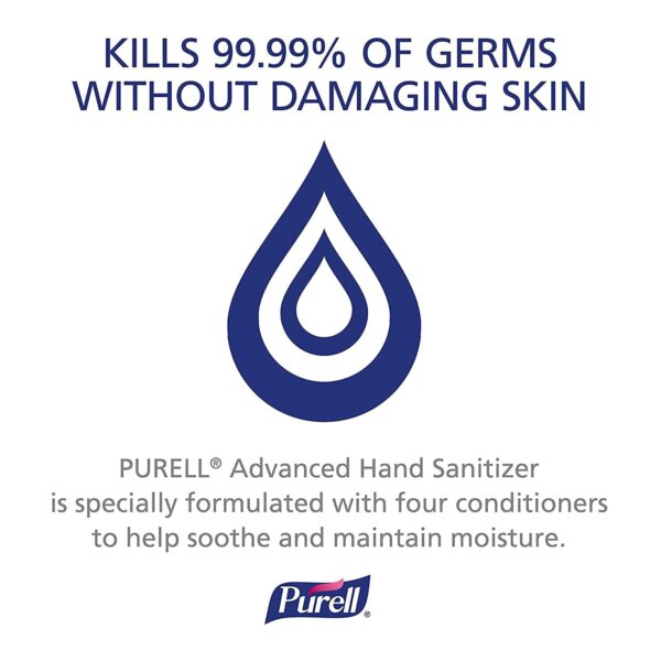Purell® Advanced Hand Sanitizer Gel Pump Bottle – 1.5L (4 Pack) - Image 6